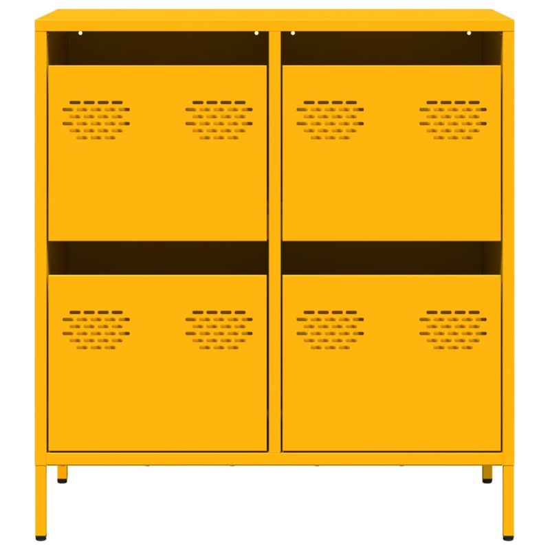 Casa si Gradina - Mobilier - Comode si corpuri - Comode - Dulap, galben mustar, 68x39x73,5 cm, otel laminat la rece - Infinity.ro