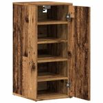 Casa si Gradina - Mobilier - Organizare si depozitare - Organizator incaltaminte - Pantofare, 2 buc., lemn vechi, 32x35x70 cm, lemn prelucrat, model 2x shoe cabinet with door - Infinity.ro