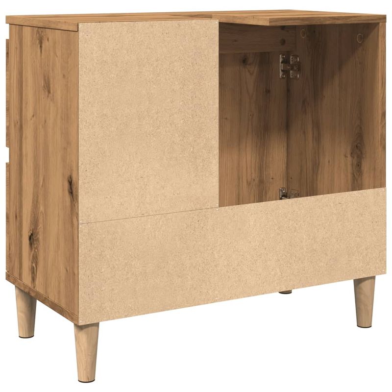 Casa si Gradina - Mobilier - Mobilier baie - Comode baie - Dulap de chiuveta, stejar artizanal, 65x33x60 cm lemn prelucrat - Infinity.ro