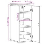 Casa si Gradina - Mobilier - Organizare si depozitare - Organizator incaltaminte - Pantofare, 2 buc., lemn vechi, 32x35x70 cm, lemn prelucrat, model 2x shoe cabinet with door - Infinity.ro