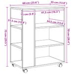 Casa si Gradina - Mobilier - Dulapuri si sifoniere - Dulapuri - Dulap cu roti, lemn vechi, 60x35x75 cm, lemn prelucrat - Infinity.ro