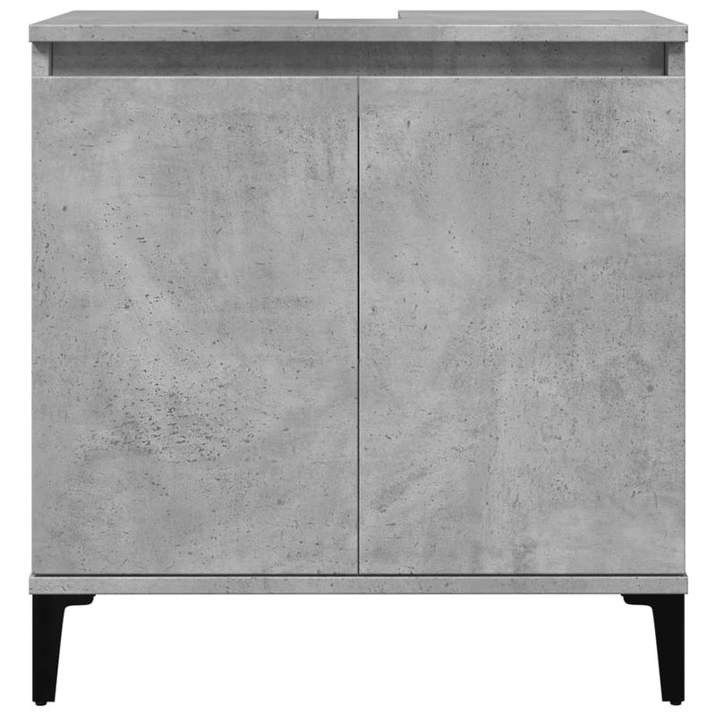 Casa si Gradina - Mobilier - Mobilier baie - Comode baie - Dulap de chiuveta, gri beton, 58x33x60 cm, lemn prelucrat - Infinity.ro