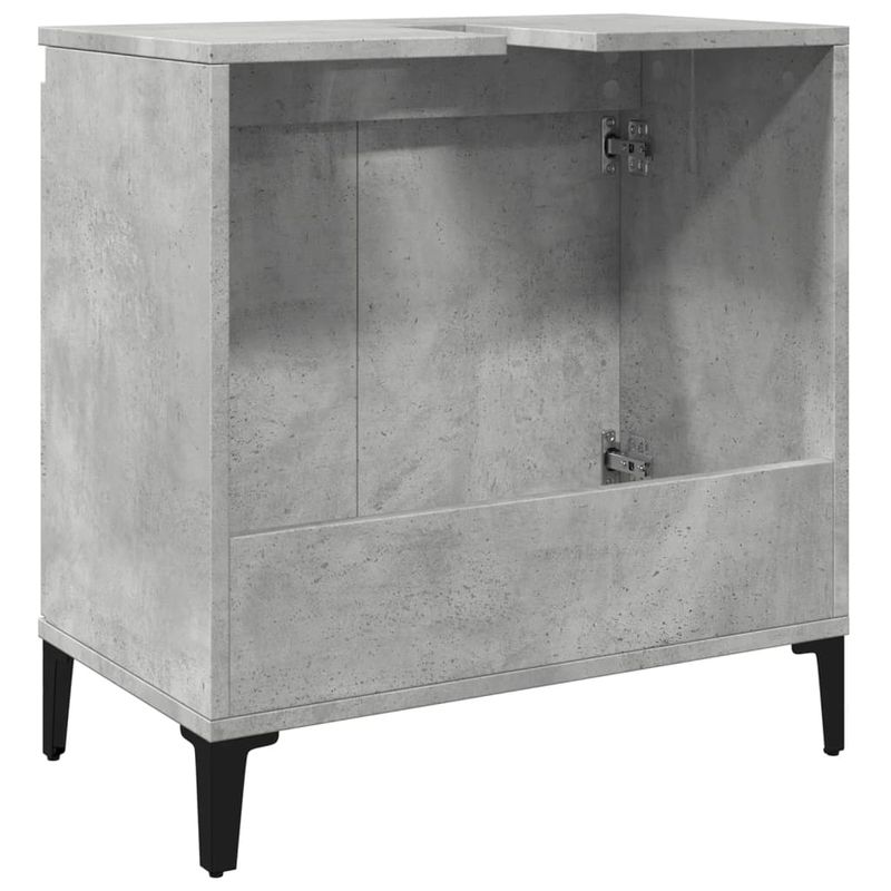 Casa si Gradina - Mobilier - Mobilier baie - Comode baie - Dulap de chiuveta, gri beton, 58x33x60 cm, lemn prelucrat - Infinity.ro