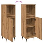 Casa si Gradina - Mobilier - Seturi de mobilier - Seturi baie - Dulap de baie, stejar artizanal, 30x30x100 cm, lemn prelucrat - Infinity.ro