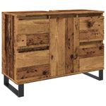 Casa si Gradina - Mobilier - Seturi de mobilier - Seturi baie - Dulap chiuveta baie, lemn vechi, 80x33x60 cm, lemn prelucrat - Infinity.ro