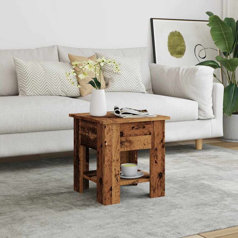 Casa si Gradina - Mobilier - Mese si birouri - Masute de cafea - Masuta de cafea, lemn vechi, 40x40x42 cm, lemn prelucrat - Infinity.ro
