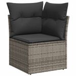 Casa si Gradina - Gradina si terasa - Mobilier exterior - Seturi mobila gradina - Set canapele de gradina, 7 piese, cu perne, gri, poliratan - Infinity.ro
