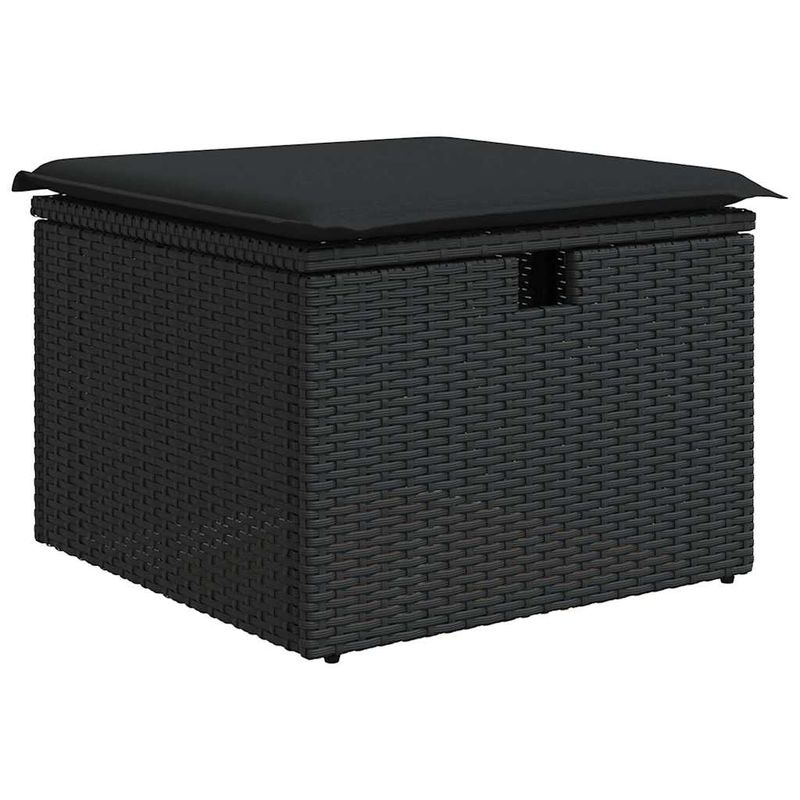 Casa si Gradina - Gradina si terasa - Mobilier exterior - Seturi mobila gradina - Set mobilier de gradina cu perne, 6 piese, negru, poliratan - Infinity.ro