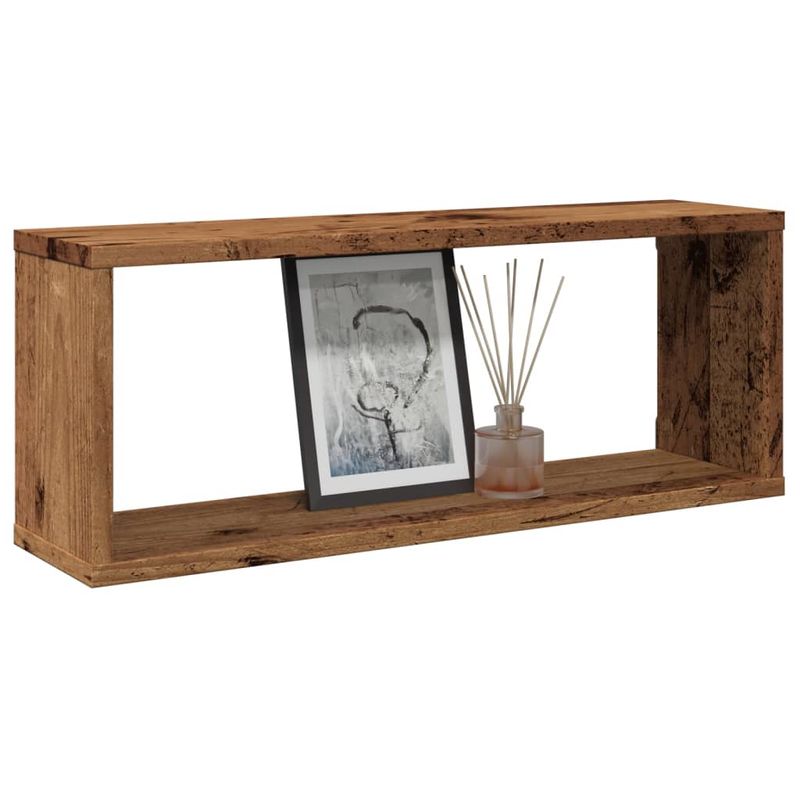 Casa si Gradina - Mobilier - Biblioteci si rafturi - Rafturi - Rafturi perete cub 2 buc. lemn vechi 60x15x23cm, lemn prelucrat - Infinity.ro