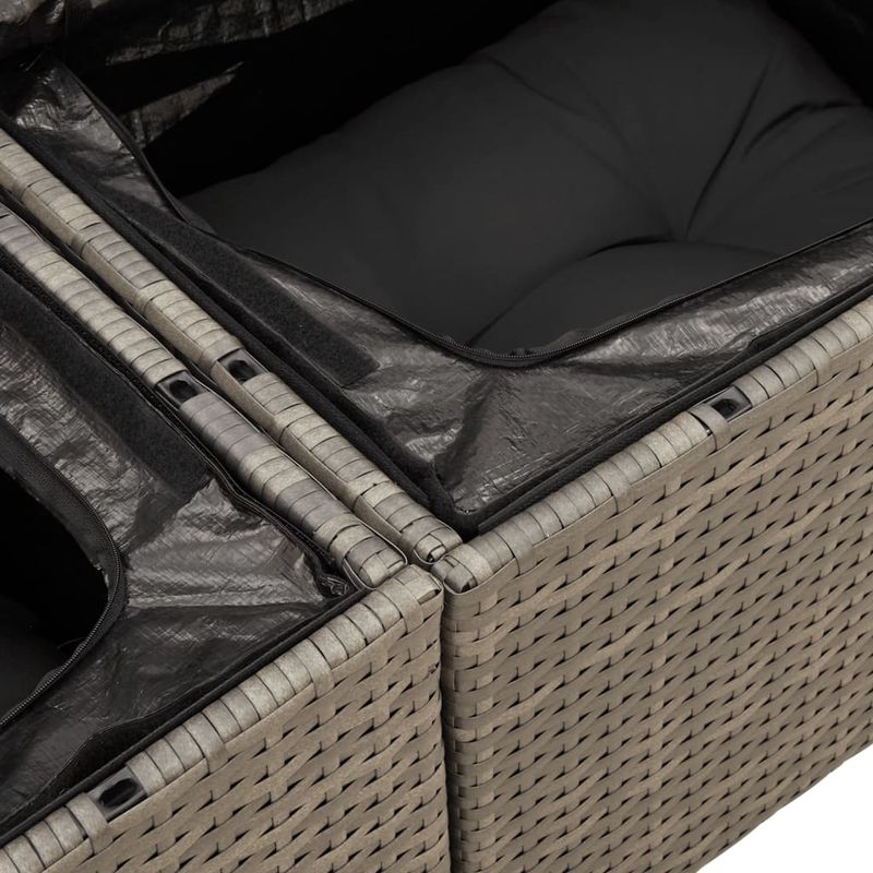 Casa si Gradina - Gradina si terasa - Mobilier exterior - Seturi mobila gradina - Set canapea de gradina cu perne, 4 piese, gri, poliratan - Infinity.ro