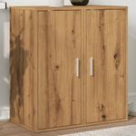 Casa si Gradina - Mobilier - Organizare si depozitare - Organizator incaltaminte - Pantofare 2 buc. stejar artizanal, 32x35x70 cm, lemn prelucrat, model 2x shoe cabinet with door - Infinity.ro
