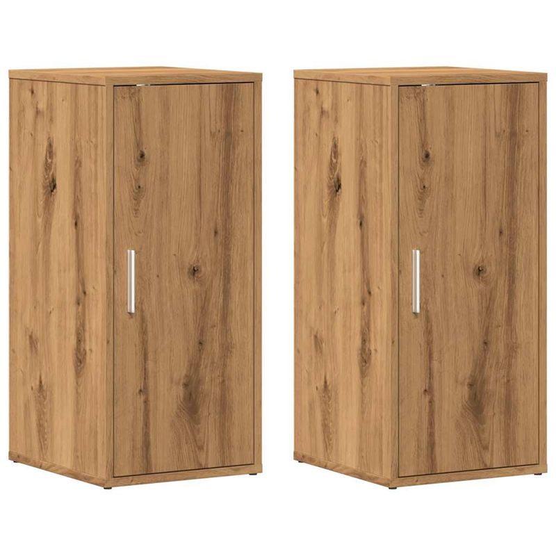 Casa si Gradina - Mobilier - Organizare si depozitare - Organizator incaltaminte - Pantofare 2 buc. stejar artizanal, 32x35x70 cm, lemn prelucrat, model 2x shoe cabinet with door - Infinity.ro