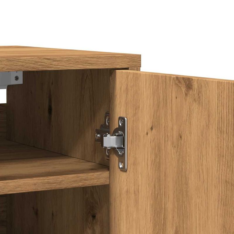 Casa si Gradina - Mobilier - Organizare si depozitare - Organizator incaltaminte - Pantofare 2 buc. stejar artizanal, 32x35x70 cm, lemn prelucrat, model 2x shoe cabinet with door - Infinity.ro