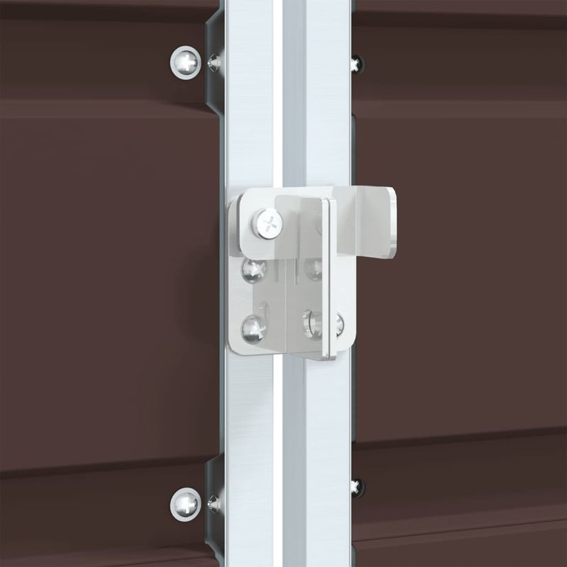 Casa si Gradina - Mobilier - Organizare si depozitare - Cosuri de gunoi - Depozit pubele cu roti triple, maro, 216x81x115 cm, otel - Infinity.ro