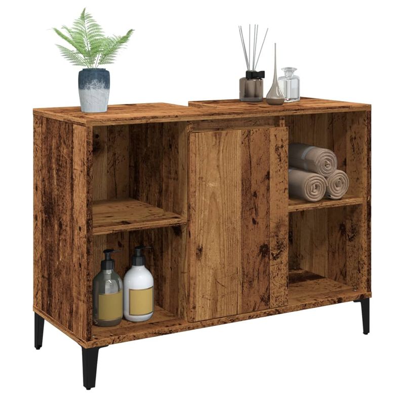Casa si Gradina - Mobilier - Mobilier baie - Comode baie - Dulap de chiuveta, lemn vechi, 80x33x60 cm, lemn prelucrat - Infinity.ro