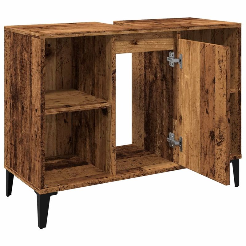 Casa si Gradina - Mobilier - Mobilier baie - Comode baie - Dulap de chiuveta, lemn vechi, 80x33x60 cm, lemn prelucrat - Infinity.ro