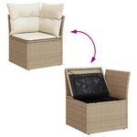 Casa si Gradina - Gradina si terasa - Mobilier exterior - Seturi mobila gradina - Set canapele gradina cu perne 7 piese bej poliratan/lemn acacia - Infinity.ro
