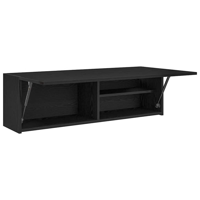 Casa si Gradina - Mobilier - Mobilier baie - Corpuri baie - Dulap de perete de baie, negru, 100x25x30 cm, lemn prelucrat - Infinity.ro