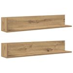 Casa si Gradina - Mobilier - Biblioteci si rafturi - Rafturi - Rafturi perete 2 buc., stejar artizanal, 100x16,5x16,5 cm, lemn - Infinity.ro