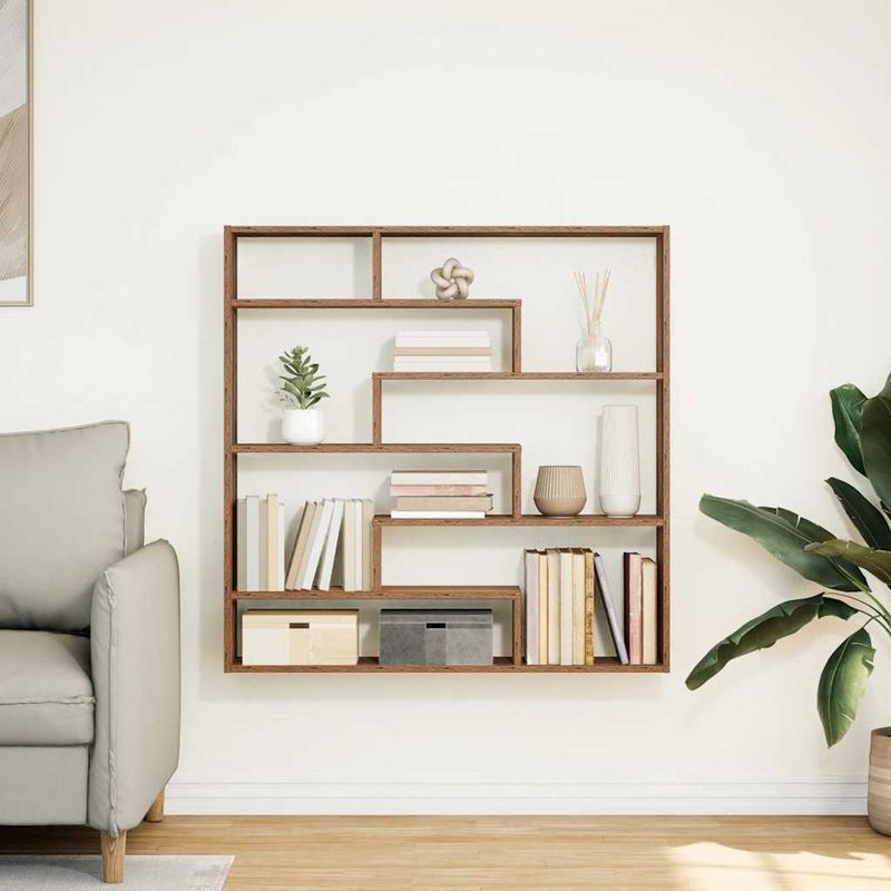 Casa si Gradina - Mobilier - Biblioteci si rafturi - Rafturi - Raft cubic perete cu 7 compartimente lemn vechi lemn prelucrat - Infinity.ro