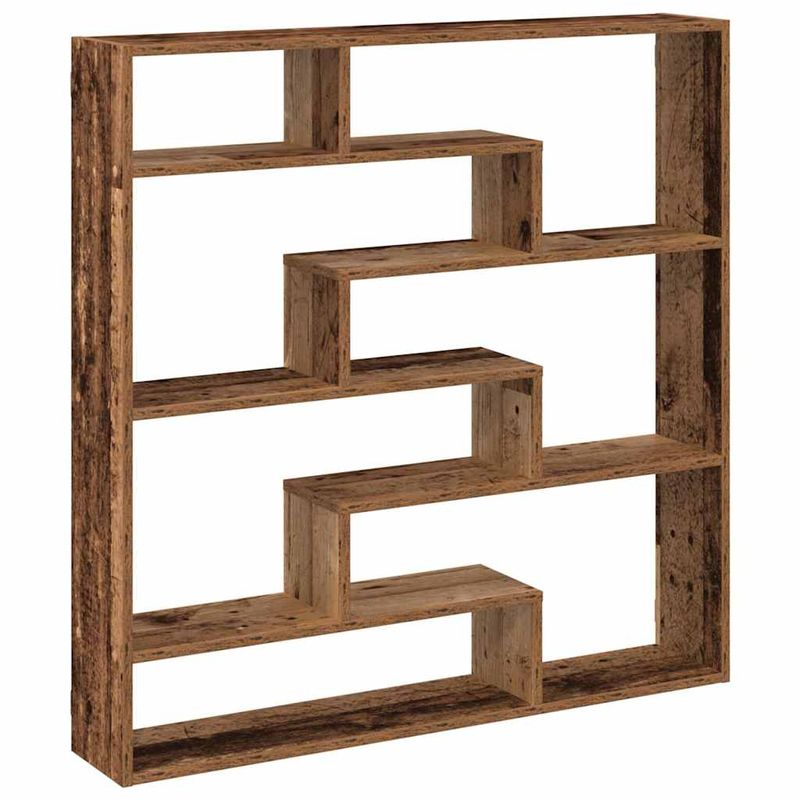 Casa si Gradina - Mobilier - Biblioteci si rafturi - Rafturi - Raft cubic perete cu 7 compartimente lemn vechi lemn prelucrat - Infinity.ro