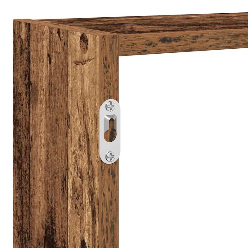 Casa si Gradina - Mobilier - Biblioteci si rafturi - Rafturi - Raft cubic perete cu 7 compartimente lemn vechi lemn prelucrat - Infinity.ro
