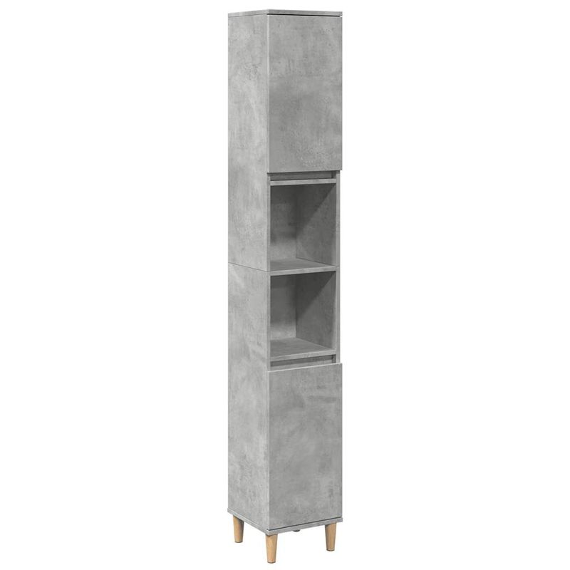 Casa si Gradina - Mobilier - Seturi de mobilier - Seturi baie - Set mobilier de baie, 3 piese, gri beton, lemn compozit - Infinity.ro