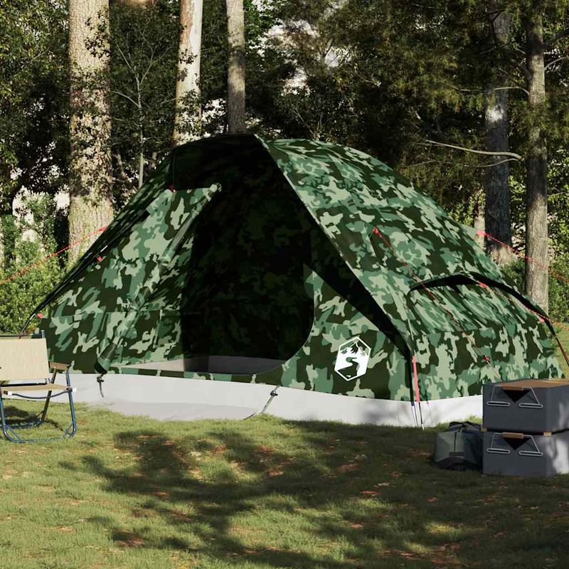 Sport si Outdoor - Camping - Corturi camping - Cort de familie cupola pentru 6 persoane, camuflaj, impermeabil - Infinity.ro