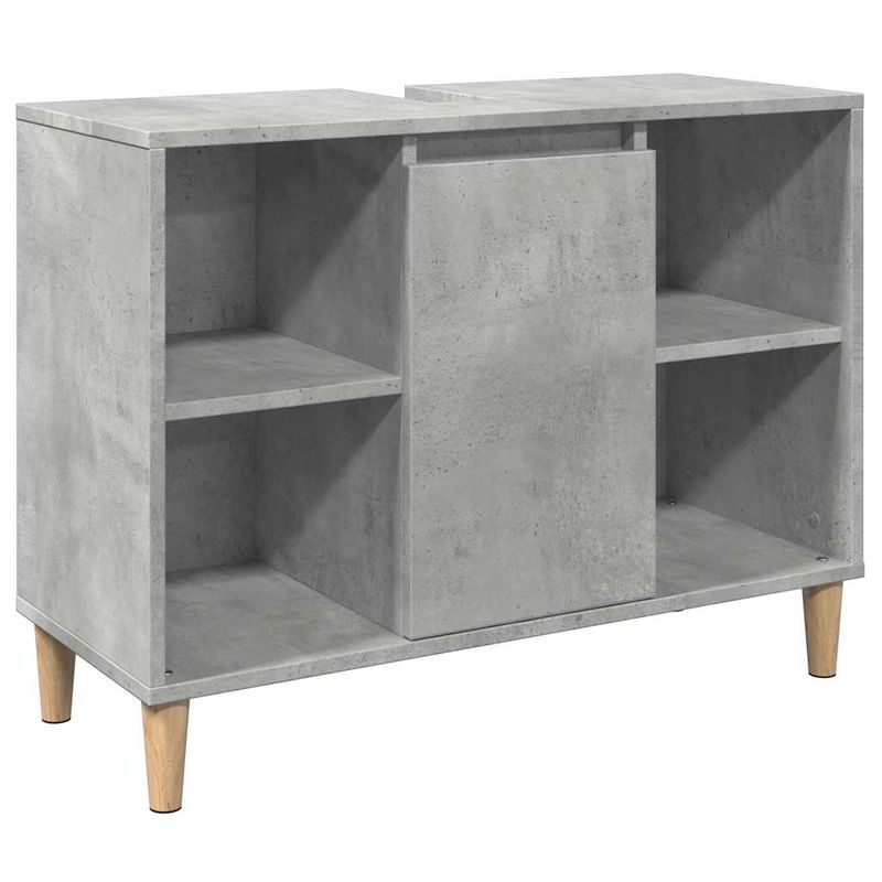 Casa si Gradina - Mobilier - Seturi de mobilier - Seturi baie - Set mobilier de baie, 3 piese, gri beton, lemn compozit - Infinity.ro