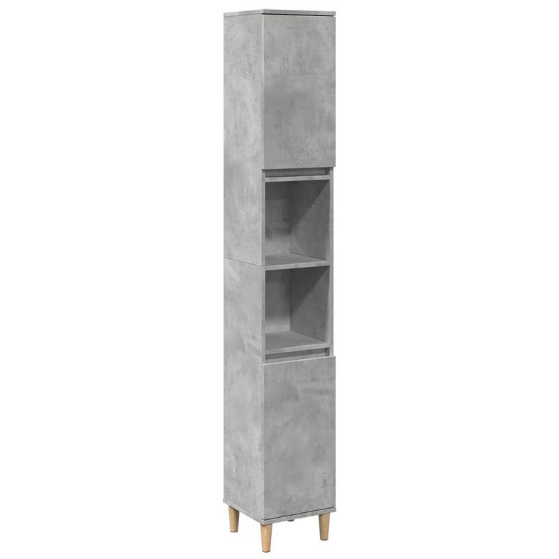 Casa si Gradina - Mobilier - Seturi de mobilier - Seturi baie - Set mobilier de baie, 3 piese, gri beton, lemn compozit - Infinity.ro