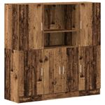 Casa si Gradina - Mobilier - Biblioteci si rafturi - Rafturi - Set dulap de bucatarie din 3 piese Lemn vechi Lemn prelucrat - Infinity.ro