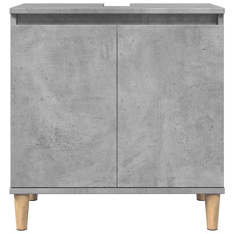 Casa si Gradina - Mobilier - Seturi de mobilier - Seturi baie - Set mobilier de baie, 3 piese, gri beton, lemn compozit - Infinity.ro