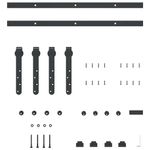 Casa si Gradina - Constructii - Usi interior, exterior si garaj - Accesorii usi - Set usi glisante pentru dulap 122 cm otel carbon - Infinity.ro