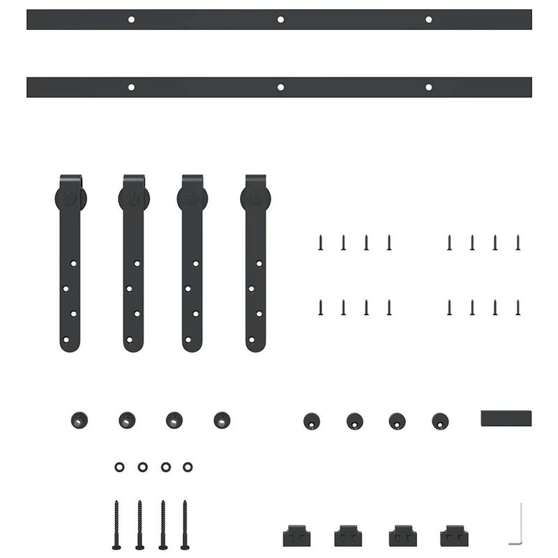 Casa si Gradina - Constructii - Usi interior, exterior si garaj - Accesorii usi - Set usi glisante pentru dulap 122 cm otel carbon - Infinity.ro