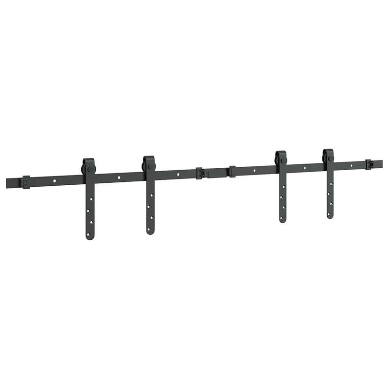 Casa si Gradina - Constructii - Usi interior, exterior si garaj - Accesorii usi - Set usi glisante pentru dulap 122 cm otel carbon - Infinity.ro