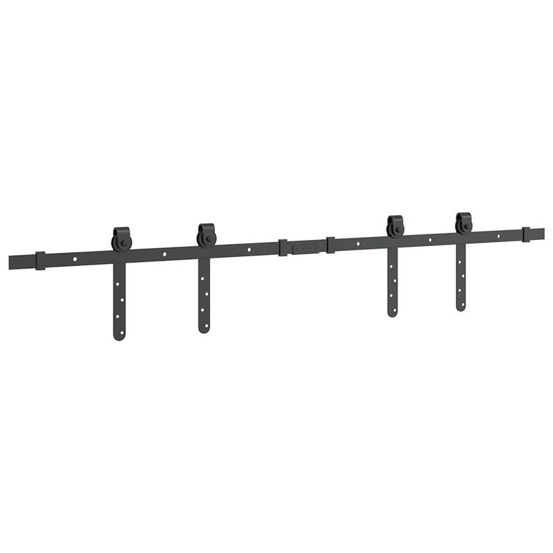 Casa si Gradina - Constructii - Usi interior, exterior si garaj - Accesorii usi - Set usi glisante pentru dulap 122 cm otel carbon - Infinity.ro