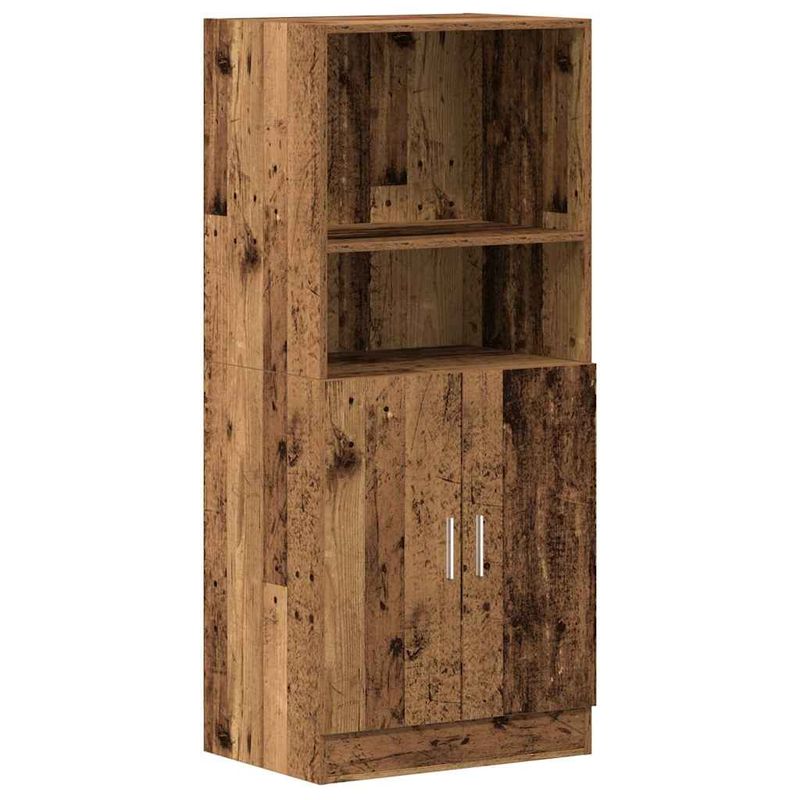 Casa si Gradina - Mobilier - Biblioteci si rafturi - Rafturi - Set dulap de bucatarie din 3 piese Lemn vechi Lemn prelucrat - Infinity.ro