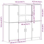Casa si Gradina - Mobilier - Biblioteci si rafturi - Rafturi - Set dulap de bucatarie din 3 piese Lemn vechi Lemn prelucrat - Infinity.ro