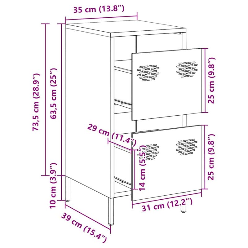 Casa si Gradina - Mobilier - Comode si corpuri - Comode - Dulap, roz, 35x39x73,5 cm, otel laminat la rece - Infinity.ro