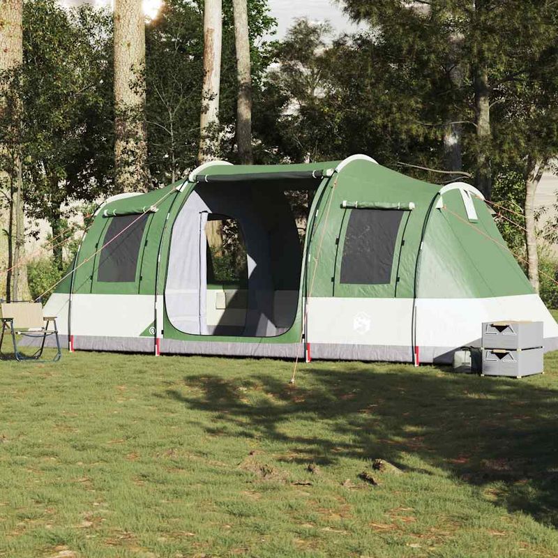 Sport si Outdoor - Camping - Corturi camping - Cort de camping tunel pentru 4 persoane, verde, impermeabil - Infinity.ro
