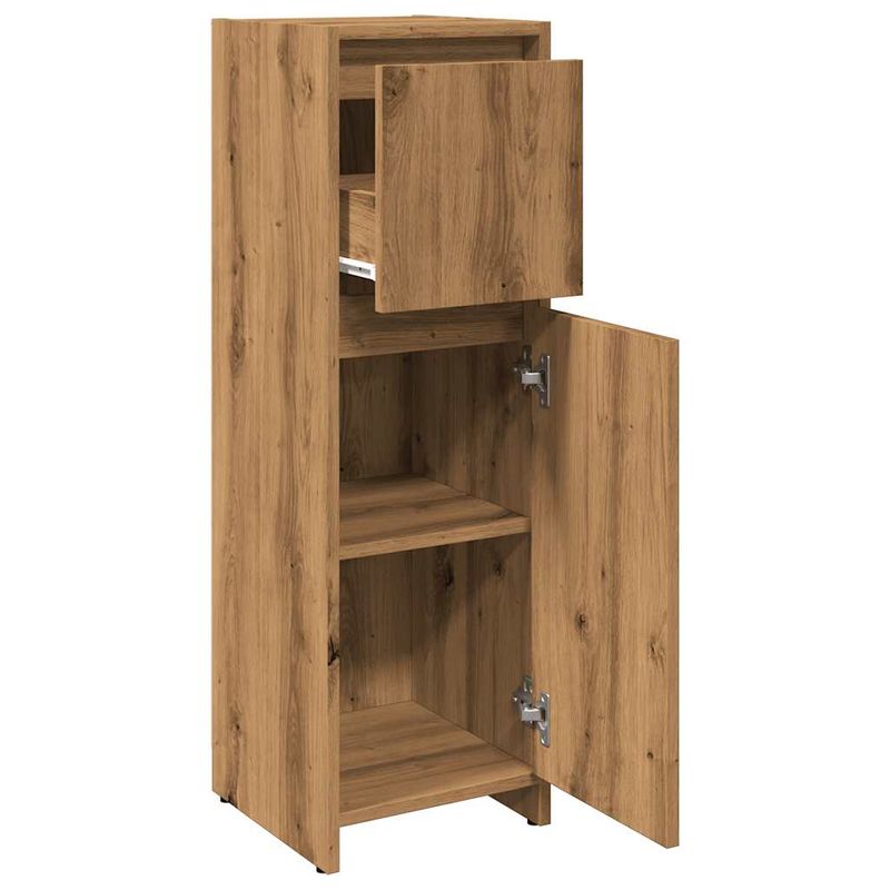 Casa si Gradina - Mobilier - Mobilier baie - Comode baie - Dulap de baie, stejar artizanal, 30x30x95 cm, lemn compozit - Infinity.ro