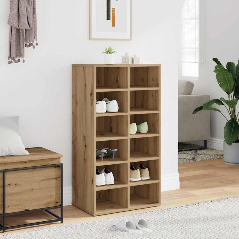 Casa si Gradina - Mobilier - Organizare si depozitare - Organizator incaltaminte - Pantofar, Stejar artizanal, 54x34x100,5 cm, lemn compozit - Infinity.ro