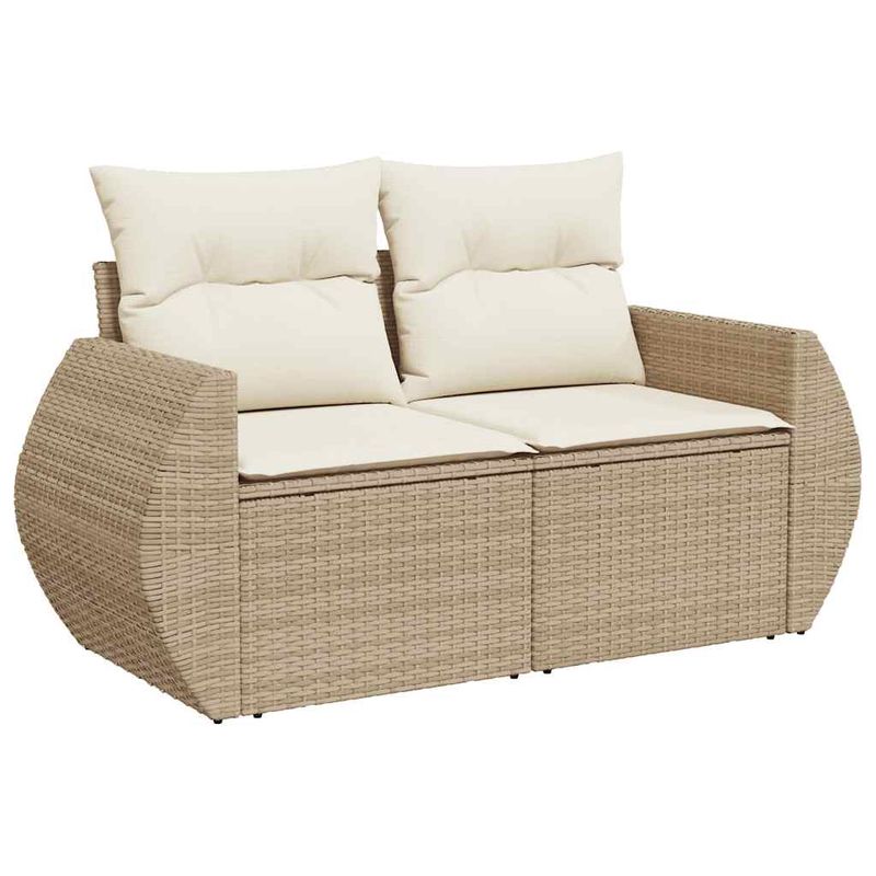 Casa si Gradina - Gradina si terasa - Mobilier exterior - Seturi mobila gradina - Set canapele de gradina, 7 piese, cu perne, bej, poliratan - Infinity.ro