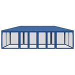 Casa si Gradina - Gradina si terasa - Umbrele si pavilioane - Pavilioane - Cort de petrecere cu 12 pereti din plasa, albastru, 8x4 m, HDPE - Infinity.ro