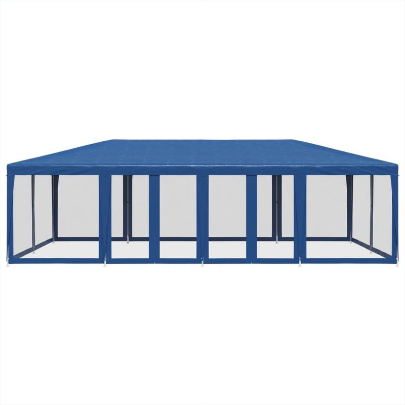 Casa si Gradina - Gradina si terasa - Umbrele si pavilioane - Pavilioane - Cort de petrecere cu 12 pereti din plasa, albastru, 8x4 m, HDPE - Infinity.ro