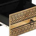 Casa si Gradina - Mobilier - Comode si corpuri - Noptiere - Noptiera, negru, 40x33x46 cm, lemn masiv de mango brut - Infinity.ro