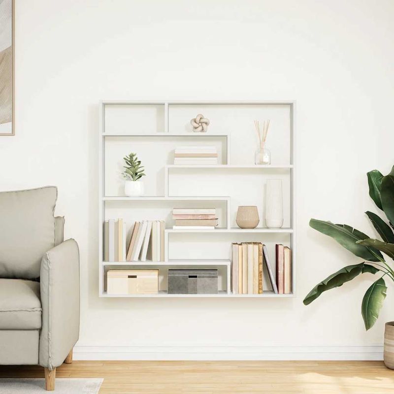 Casa si Gradina - Mobilier - Biblioteci si rafturi - Rafturi - Raft cubic de perete cu 7 compartimente alb lemn prelucrat - Infinity.ro