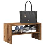 Casa si Gradina - Mobilier - Organizare si depozitare - Organizator incaltaminte - Suport pantofi stivuibil din lemn vechi 60x30x30,5 cm - Infinity.ro