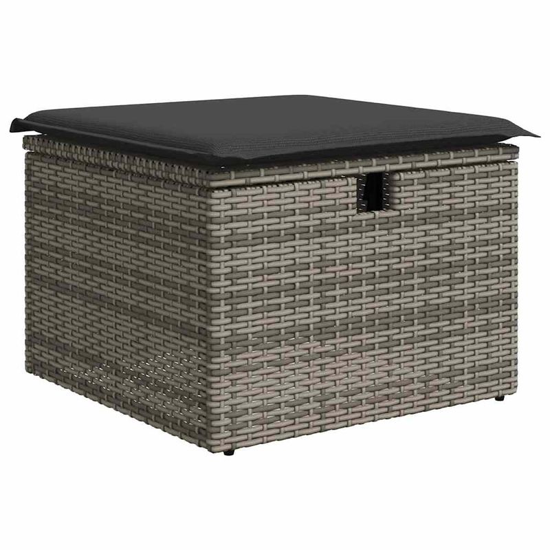 Casa si Gradina - Gradina si terasa - Mobilier exterior - Seturi mobila gradina - Set mobilier gradina cu perne, 6 piese, gri, poliratan - Infinity.ro