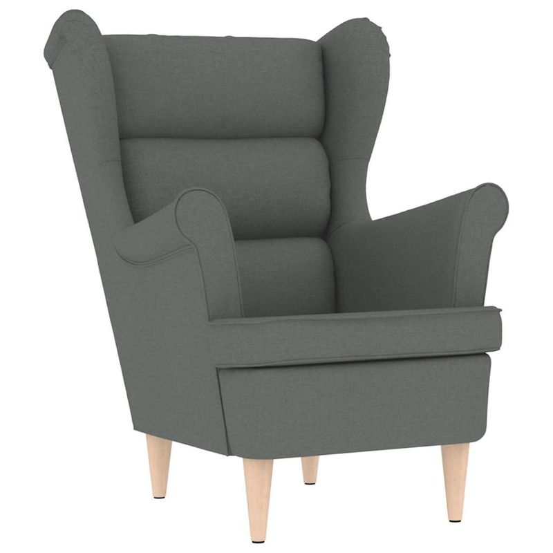 Casa si Gradina - Mobilier - Scaune si fotolii - Fotolii - Fotoliu cu taburet pentru picioare, gri inchis, material textil - Infinity.ro